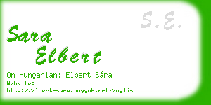 sara elbert business card